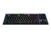 Logitech G915 TKL Tenkeyless LIGHTSPEED Wireless RGB Mechanical Gaming Keyboard - Tangentbord - bakgrundsbelyst - trådlös - USB, Bluetooth, 2.4 GHz - Nordisk - tangentbrytare: GL Linear - kol 920-009517