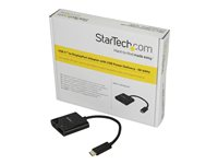 StarTech USB C till DisplayPort-adapter med USB Power Delivery - 4K 60 Hz - DisplayPort-adapter - USB-C (hane) till DisplayPort, USB-C (enbart ström) (hona) - Displayport 1.2/Thunderbolt 3 - USB Power Delivery (60W), 4K60 Hz (4096 x 2160) stöd - svart CDP2DPUCP