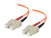 C2G SC-SC 62.5/125 OM1 Duplex Multimode PVC Fiber Optic Cable (LSZH) - Patch-kabel - SC-läge (multi-mode) (hane) till SC-läge (multi-mode) (hane) - 20 m - 20 m - fiberoptisk - duplex - 62,5/125 mikron - OM1 - orange 85454