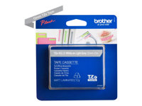 Brother TZe-MQL35 - Matt - vit på ljusgrå - Rulle (1,2 cm x 5 m) 1 kassett(er) bandlaminat - för Brother PT-D210, D600, H110; P-Touch PT-1005, 1010, D210, D450, D800, E550, H101, P300 TZEMQL35