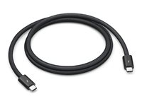 Apple Thunderbolt 4 Pro - Thunderbolt-kabel - USB-C (hane) till USB-C (hane) - USB 3.2 / USB4 / Thunderbolt 3 / Thunderbolt 4 / DisplayPort - 1 m - stöd för kedjekoppling - svart MU883ZM/A