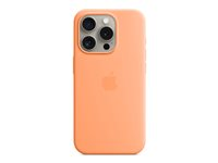Apple - Skydd för mobiltelefon - MagSafe-kompatibilitet - silikon - apelsinsorbet - för iPhone 15 Pro MT1H3ZM/A
