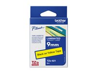 Brother TZe-621 - Svart på gult - Rulle (0,9 cm x 8 m) 1 kassett(er) bandlaminat - för Brother PT-D210, D600, H110, H200; P-Touch PT-1005, H107, H110; P-Touch Cube Pro PT-P910 TZE621