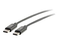 C2G 0.9m (3ft) USB C Cable - USB 2.0 (3A) - M/M USB Type C Cable - Black - USB-kabel - USB-C (hane) till USB-C (hane) - USB 2.0 - 3 A - 90 cm - svart 88825