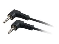 C2G Value Series - Ljudkabel - mini-phone stereo 3.5 mm hane till mini-phone stereo 3.5 mm hane - 3 m - skärmad - svart - 90° anslutning, högervinklad kontakt 80129