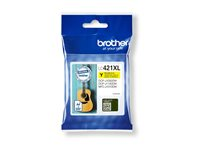 Brother LC421XLY - Lång livslängd - gul - original - bläckpatron - för Brother DCP-J1140DW, DCP-J1800DW, MFC-J1010DW, MFC-J1012DW LC421XLY