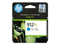 HP 912XL - 8.5 ml - Lång livslängd - cyan - original - Officejet - bläckpatron - för Officejet 8010e, 8012, 8014, 8015; Officejet Pro 8022, 8023, 8024, 8025 3YL81AE#LS3