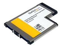StarTech.com 2 Port Flush Mount ExpressCard 54mm SuperSpeed USB 3.0 Card Adapter with UASP - Dual Port Laptop ExpressCard USB 3 Controller (ECUSB3S254F) - USB-adapter - ExpressCard - USB 3.0 x 2 - för P/N: S2510BU33PW, S251BMU3FP, S251BU31315, S3540BU33E, SM2NGFFMBU33, UNI251BMU33 ECUSB3S254F