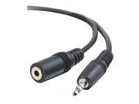 C2G - Ljudförlängningskabel - mini-phone stereo 3.5 mm hane till mini-phone stereo 3.5 mm hona - skärmad - formpressad 80092