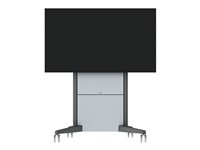 SMS Presence - Ställ - för platt panel - aluminiumgrå, antracitgrå - skärmstorlek: från 46 tum - monteringsgränssnitt: upp till 800 x 400 mm - golvstående PR031010-P0