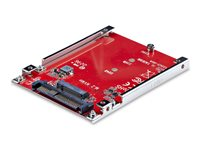 StarTech.com M.2 to U.3 Adapter, For M.2 NVMe SSDs, PCIe M.2 Drive to 2.5inch U.3 (SFF-TA-1001) Host Adapter/Converter, TAA Compliant - 2.5" Drive Form Factor (1M25-U3-M2-ADAPTER) - Gränssnittsadapter - M.2 - M.2 NVMe Card / PCIe 4.0 (NVMe) - U.3 - röd - TAA-kompatibel 1M25-U3-M2-ADAPTER