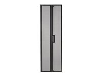 APC NetShelter SV Perforated Split Rear Doors - Rackdörr - bak - svart - 42U - för P/N: NBPD0160A, NBWL0355A, SMX2KR2UX145, SMX3KR2UNCX145, SRT1000RMXLI, SRT1000RMXLI-NC AR712480