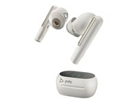 HP Poly Voyager Free 60+ UC - True wireless-hörlurar med mikrofon - inuti örat - Bluetooth - aktiv brusradering - USB-A via Bluetooth-adapter - sandvit - Zoomcertifierad 7Y8G5AA