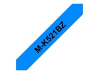 Brother M-K521BZ - Svart på blått - Rulle (0,9 cm x 8 m) 1 stk band för skrivare - för P-Touch PT-55, PT-55P, PT-65, PT-65LB, PT-65SB, PT-90 MK521BZ