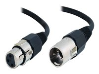 C2G Pro-Audio - Ljudkabel - XLR3 hane till XLR3 hona - SFTP (skärmat folieöverdraget tvinnat par) 80380