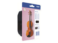Brother LC127XLBK Twin-Pack - 2-pack - svart - original - förpackning med stöldmärkning - bläckpatron - för Brother DCP-J4110DW LC127XLBKBP2DR