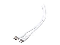 C2G 6ft (1.8m) USB-C Male to Lightning Male Sync and Charging Cable - White - Lightning-kabel - USB-C hane till Lightning hane - 1.83 m - vit - USB-strömförsörjning (20W), up to 480 Mbps C2G54559