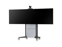 SMS Presence - Vagn - för 2 st. LCD-skärmar/videokonferenskamera - låsbar - aluminium, antracitgrå - skärmstorlek: 46"-65" PR031100-P0