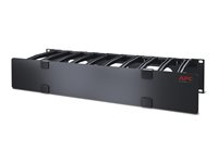 APC Horizontal Cable Manager Single-Sided with Cover - Rackkabelhanteringspanel med skydd - svart - 2U - TAA-kompatibel - för P/N: SCL500RM1U, SMX1500RM2UCNCUS, SMX1500RM2UCUS, SMX2KR2UX145, SMX3KR2UNCX145, SMX750CUS AR8606