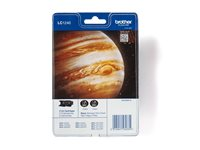 Brother LC1240BKBP2 - 2-pack - svart - original - blister - bläckpatron - för Brother DCP-J525W, DCP-J725DW, DCP-J925DW LC1240BKBP2