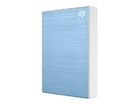 Seagate One Touch STKZ5000402 - Hårddisk - 5 TB - extern (portabel) - USB 3.0 - ljusblå - med Seagate Rescue Data Recovery STKZ5000402