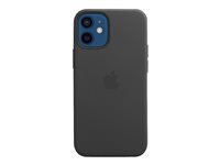 Apple - Skydd för mobiltelefon - med MagSafe - läder - svart - för iPhone 12 mini MHKA3ZM/A