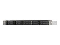 QNAP TS-h1090FU - NAS-server - 10 fack - kan monteras i rack - SATA 6Gb/s / PCIe (NVMe) / U.2 - RAID 0, 1, 5, 6, 10, 50, JBOD, 60 - RAM 128 GB - 25 Gigabit Ethernet / 2.5 Gigabit Ethernet - iSCSI support - 1U TS-H1090FU-7302P-128G