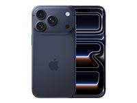 Apple iPhone 17 Pro - 5G smartphone - dual-SIM / Internminne 256 GB - OLED-skärm - 6.3" - 2622 x 1206 pixlar (120 Hz) - 3 st. bakre kameror 48 MP, 48 MP, 48 MP - front camera 18 megapixlar - deep blue MG8J4QN/A