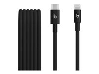 Beats - Lightning-kabel - USB-C hane till Lightning hane - 1.5 m - bultsvart - braided, snabbladdning, förstärkt design MDGK4ZM/A