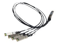 HPE X240 Direct Attach Copper Splitter Cable - Nätverkskabel - SFP+ till QSFP+ - för HPE 5900AF-48; Edgeline e920; FlexFabric 1.92, 11908, 12900, 12902; ProLiant e910t 2U JG329A