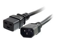 C2G 14 AWG 250 Volt Power Cord - Strömkabel - IEC 60320 C19 till IEC 60320 C14 - AC 250 V - 15 A - 91.4 cm - formpressad - svart 80570