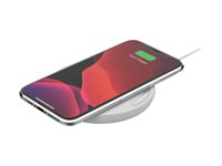 Belkin BoostCharge - Trådlös laddningsplatta + växelströmsadapter - 15 Watt - QC 3.0 - vit WIA002VFWH