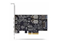 StarTech.com 5-Port USB PCIe Card, USB 3.2 10Gbps, PCI Express Card with 4x USB-C Ports, 1x USB-A Internal Port, USB PCIe Controller Card, Windows/macOS/Linux - USB-adapter - PCIe 3.0 x4 - USB-C 3.2 Gen 1 x 4 + USB 3.2 Gen 1 x 1 - svart PS4C3IA3-USB-C-CARD