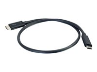 C2G 1m Thunderbolt 3 Cable (20Gbps) - Thunderbolt Cable 4K - Black - Thunderbolt-kabel - USB-C (hane) till USB-C (hane) - Thunderbolt 3 - 30 V - 1 m - stöd för 4K - svart 88838