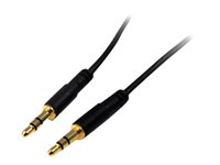 StarTech.com 3.5mm Audio Cable - 10 ft - Slim - M / M - AUX Cable - Male to Male Audio Cable - AUX Cord - Headphone Cable - Auxiliary Cable (MU10MMS) - Ljudkabel - mini-phone stereo 3.5 mm hane till mini-phone stereo 3.5 mm hane - 3 m - svart - för P/N: KITBXAVHDPEU, KITBXAVHDPNA, KITBXAVHDPUK, KITBXDOCKPEU, KITBXDOCKPNA, KITBXDOCKPUK MU10MMS