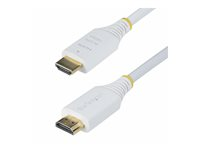 StarTech.com 6ft (1.8m) Premium Certified High Speed HDMI Cable, 4K60Hz - Premium hög hastighet - HDMI-kabel med Ethernet - HDMI hane till HDMI hane - 1.8 m - skärmad - vit - passiv, 2K144Hz stöd, 4K60Hz UHD-stöd, HDR10-stöd HDMI2-CABLE-4K60-6FW
