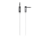 Belkin MIXIT Aux Cable - Ljudkabel - mini-phone stereo 3.5 mm hane till mini-phone stereo 3.5 mm hane - 91 cm - svart - platt, 90° anslutning AV10128BT03