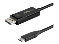 StarTech 1 m USB-C till DisplayPort 1.4-kabel - dubbelriktad - DisplayPort-kabel - USB-C (hane) till DisplayPort (hona) - USB 3.1 / Thunderbolt 3 / DisplayPort 1.4 - 1 m - aktiv, 8K UHD-stöd (7680 x 4320) - svart CDP2DP141MBD