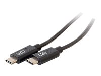 C2G 1.8m (6ft) USB C Cable - USB 2.0 (3A) - M/M USB Type C Cable - Black - USB-kabel - USB-C (hane) till USB-C (hane) - USB 2.0 - 3 A - 1.8 m - svart 88826