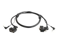 C2G VGA270 UXGA Monitor Cable - VGA-/ljudkabel - HD-15 (VGA), mini-phone stereo 3.5 mm (hane) till HD-15 (VGA), mini-phone stereo 3.5 mm (hane) - 3 m - tumskruvar, högervinklad kontakt - svart 81160