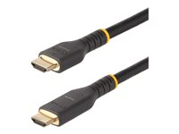 Startech 30ft (10m) Active HDMI Cable w/ Ethernet - HDMI 2.0 4K 60Hz UHD - Rugged HDMI Cord w/ Aramid Fiber - Durable High Speed HDMI Cable - Heavy-Duty HDMI 2.0 Cable - Hög hastighet - HDMI-kabel med Ethernet - HDMI hane till HDMI hane - 10 m - svart RH2A-10M-HDMI-CABLE