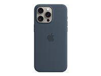 Apple - Skydd för mobiltelefon - MagSafe-kompatibilitet - silikon - stormblå - för iPhone 15 Pro Max MT1P3ZM/A