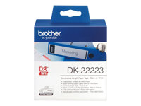 Brother DK-22223 - Papper - svart på vitt - Rulle (5 cm x 30,5 m) 1 rulle (rullar) löpande etiketter - för Brother QL-1050N, QL-500A, QL-550, QL-560VP, QL-570, QL-650TD, QL-710WSP, QL-820NW DK22223