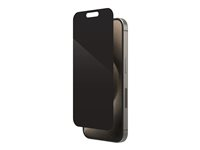 ZAGG InvisibleShield Glass Elite Privacy - Skärmskydd för mobiltelefon - glas - med sekretessfilter - 2-vägs - för Apple iPhone 15 Pro 200111794