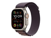 Apple - Slinga för smart klocka - 49 mm - Stor storlek - indigo - för Watch Hermès Series 9, SE 3, Series 10, Series 11, Series 8, Series 9, Ultra 2, Ultra 3 MT5R3ZM/A