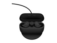 Jabra Evolve2 Buds UC - True wireless-hörlurar med mikrofon - inuti örat - Bluetooth - aktiv brusradering - USB-C via Bluetooth-adapter - ljudisolerande - svart - Zoomcertifierad, Optimerat för Google Meet 20797-989-889