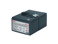 APC Replacement Battery Cartridge #6 - UPS-batteri - 1 x batteri - Bly-syra - svart - för P/N: SMC1500IC, SMT1000CUS, SMT1000I-AR, SMT1000IC, SUA1000I-IN, SUA1000J3W, SUA1500J3W RBC6