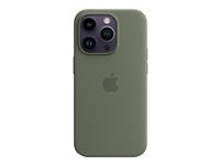 Apple - Skydd för mobiltelefon - MagSafe-kompatibilitet - silikon - oliv - för iPhone 14 Pro MQUH3ZM/A