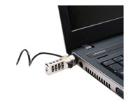 Kensington WordLock Portable Combination Laptop Lock - Lås för säkerhetskabel - grå - 1.8 m K64684EU