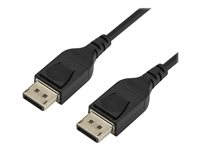StarTech 2 m VESA-certifierad DisplayPort 1.4-kabel - 8K 60 Hz HDR10 - Ultra HD 4K 120 Hz-video - DP 1.4-kabel/-sladd - För skärmar/displayer - DisplayPort till DisplayPort-kabel - M/M - DisplayPort-kabel - DisplayPort (hane) spärrad till DisplayPort (hane) spärrad - DisplayPort 1.4 - 2 m - stöd för 8K - svart - för P/N: CDP2DPHD, SV231QDPU34K, TB32DP14 DP14MM2M